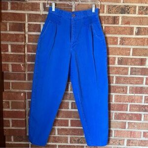 Vtg Cherokee Women 8 Pleated Front Blue Mom Jeans 80’s 90’s High Waisted Tapered